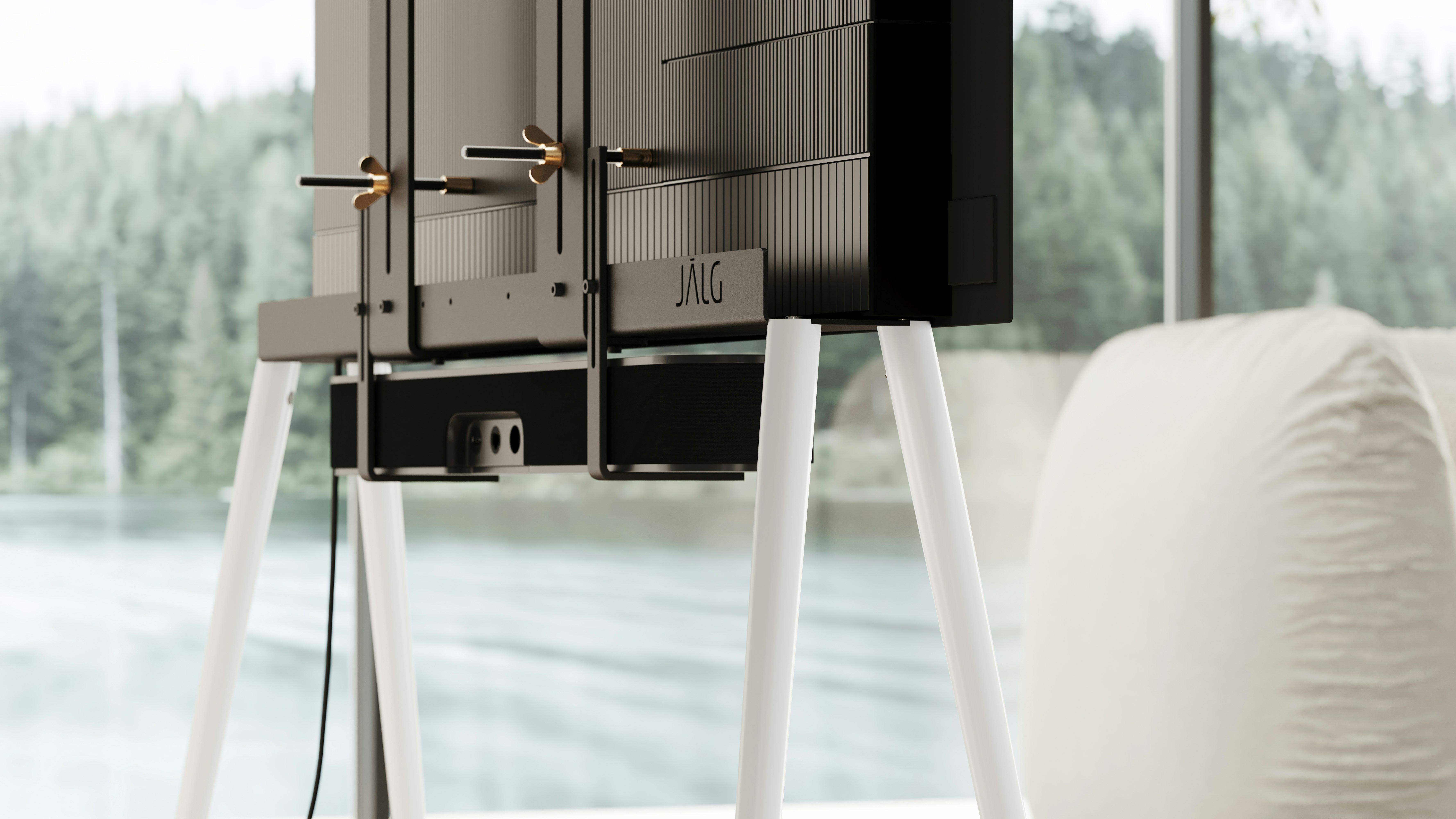 Wall mounted TV in premium living room